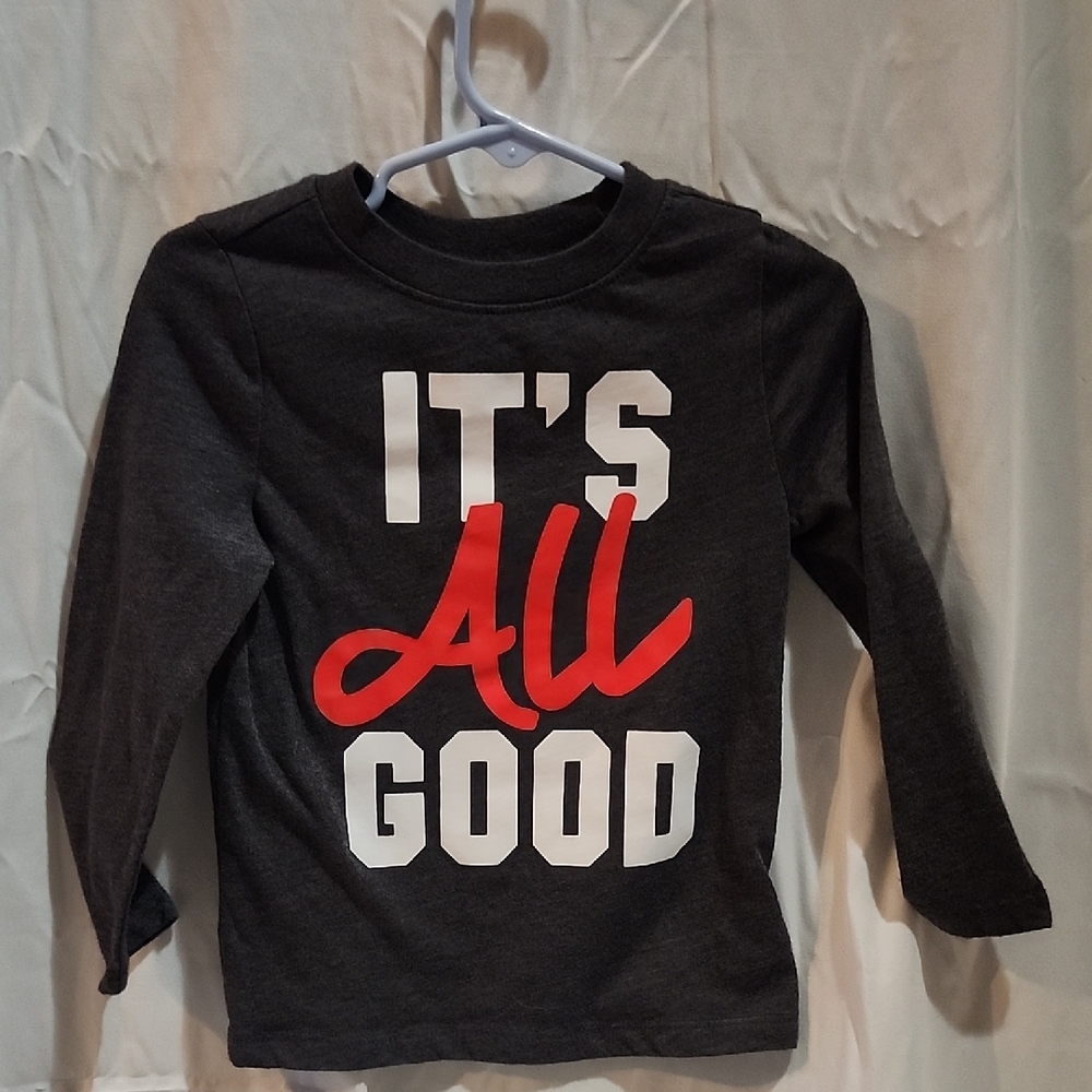 Old Navy Black and Red Long Sleeve Tee Casual Comfort